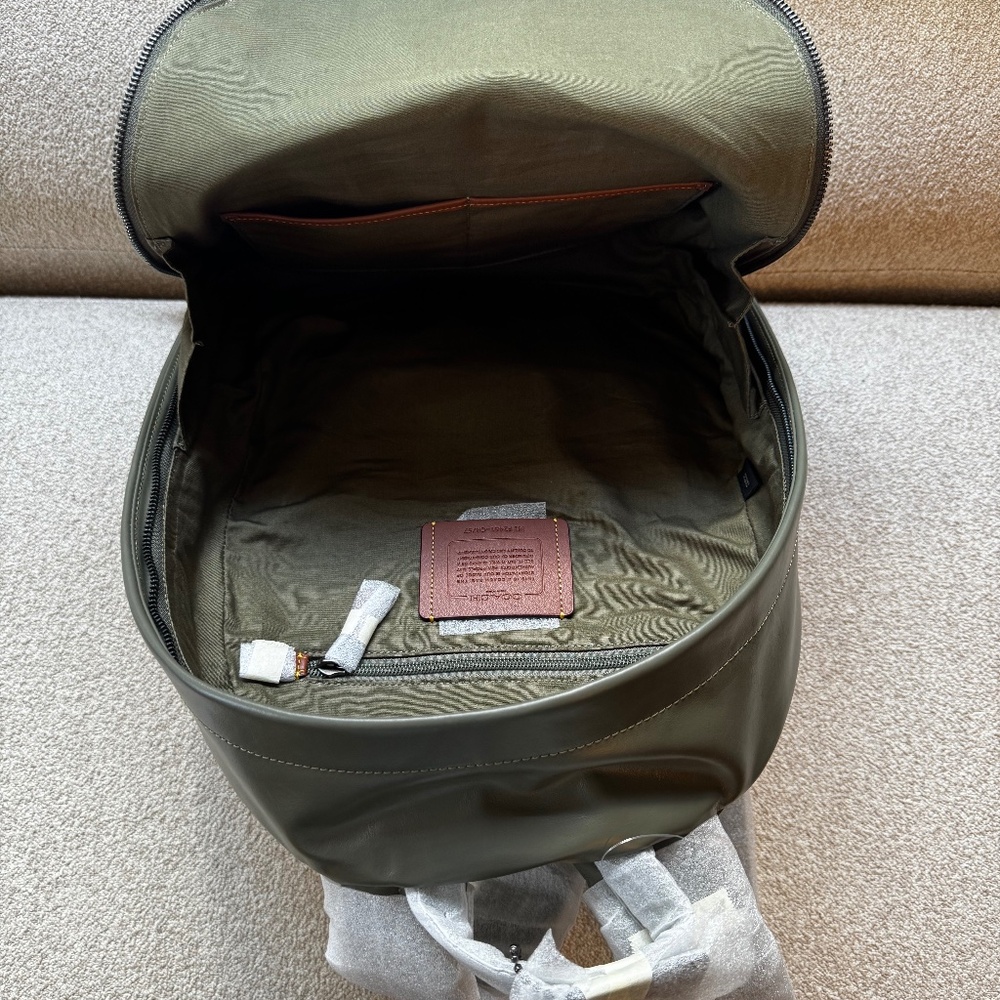 Coach "Hall" Backpack in Coach's "Army Green" - Picture 3 of 6
